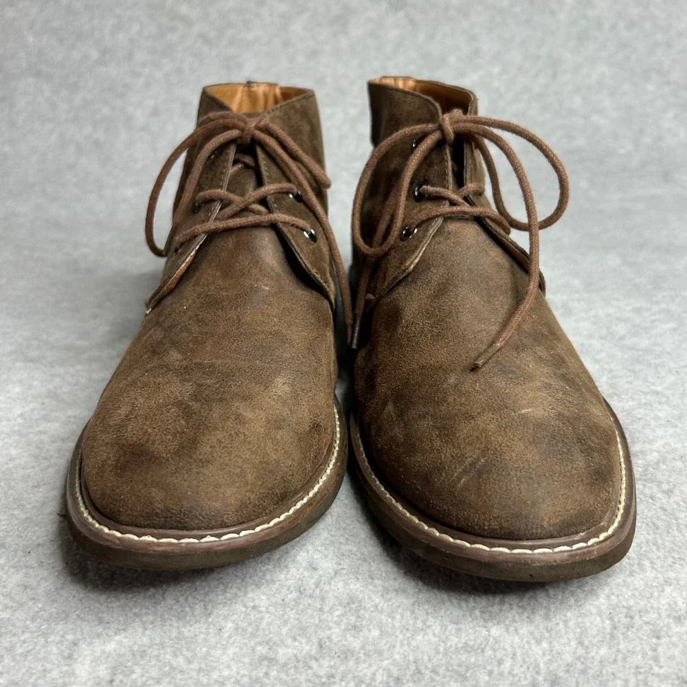 Guess Mens Brown Suede Leather Lace‎ Up Chukka Ankle Boots Size 10.5
